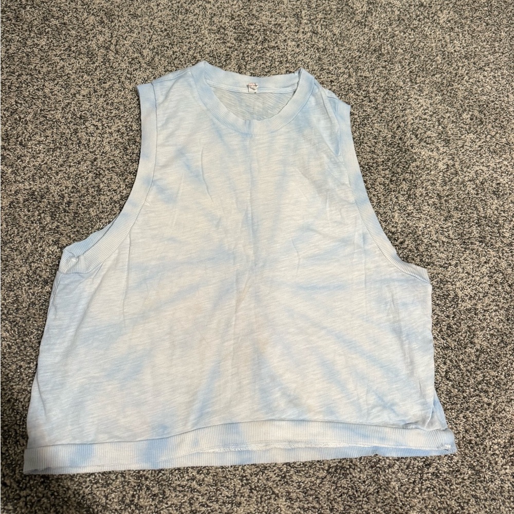 FP Movement by Free People Light Blue Cropped Muscle Tank
